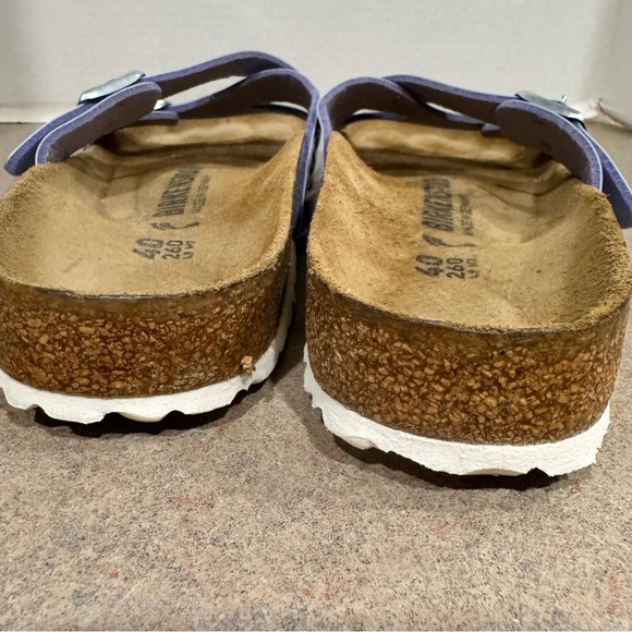 Birkenstock Women Yao Balance Size 9 Dove Blue Patent Leather Minimalist Sandals - Picture 7 of 8